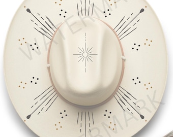 Plantilla de diseño para quemar sombreros: plantillas de pirograbado bohemio (archivos digitales)