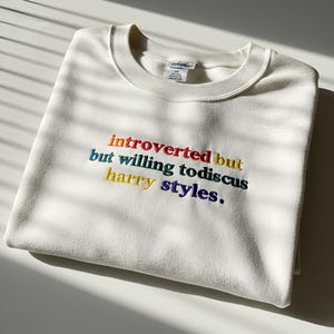 Custom Embroidery Sweatshirt, Personalized Embroidered Hoodie, Custom Text Sweatshirt, Embroidered Text Crewneck, Gift for her