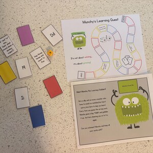 Printable Board Game for Kindergarten | Learn Colors, Letters & Numbers | Fun Educational Game | Homeschool Printable Activity.