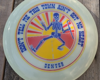 DENVER SHAKEDOWN Poster Art FRISBEE 175gm glow / grateful dead