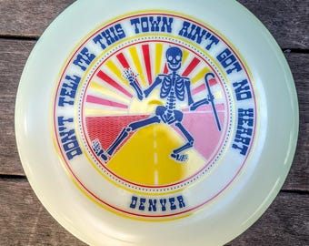 DENVER SHAKEDOWN Poster Art FRISBEE 175gm glow / grateful dead