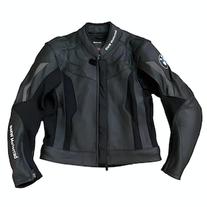 Fait main BMW Motorrad Racing pour homme, veste en cuir, veste de moto, veste en cuir de vachette, cadeau d'anniversaire
