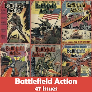 Battlefield Action Comics Collection, 47 Issues CBR - Digital Download
