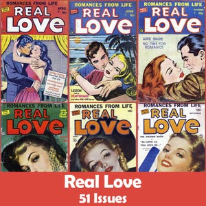Real Love, Romance Comics Collection, 51 Issues CBR - Digital Download