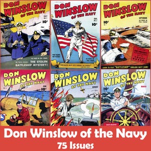 Don Winslow of the Navy Comics Collection, 75 Issues CBR - Digital Download