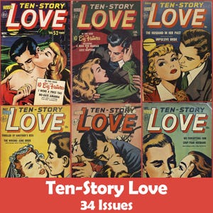 Ten-Story Love, Romance Comics Collection, 34 Issues CBR - Digital Download