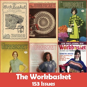 The Workbasket Home Arts Magazine Collection, Knitting, Crocheting, Sewing, Embroidery, DIY Projects, 153 Issues - Digital Download
