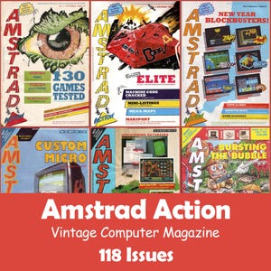 Amstrad Action, Computer Vintage Magazine Collection, 118 Issues PDF - Digital Download