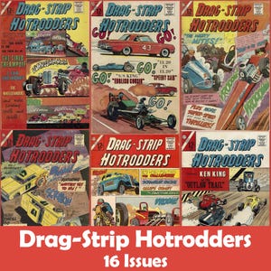 Drag-Strip Hotrodders Comics Collection, 16 Issues CBR - Digital Download