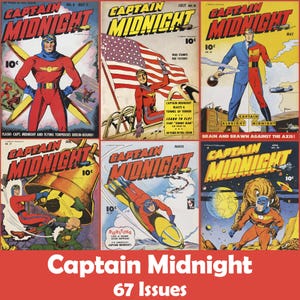 Captain Midnight Comics Collection, 67 Issues CBR - Digital Download