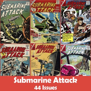 Submarine Attack Comics Collection, 44 Issues CBR - Digital Download