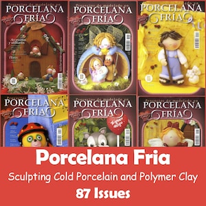 Porcelana Fria, Cold Porcelain & Polymer Clay, Magazine Collection, 87 Issues JPG - Digital Download