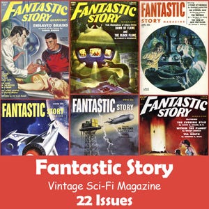 Fantastic Story, Sci-Fi Vintage Magazine Collection, 22 Issues CBR - Digital Download
