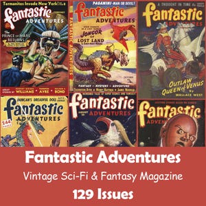 Fantastic Adventures, Sci-Fi Vintage Magazine Collection, 129 Issues CBR - Digital Download