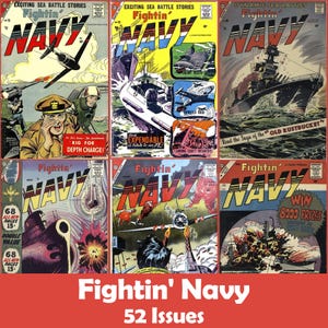 Fightin&#39; Navy Comics Collection, 52 Issues CBR - Digital Download