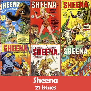 Sheena Queen of the Jungle Comics Collection, 21 Issues CBR - Digital Download