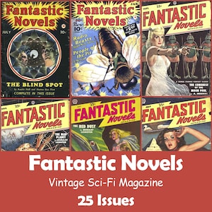 Fantastic Novels, Sci-Fi Vintage Magazine Collection, 25 Issues CBR - Digital Download