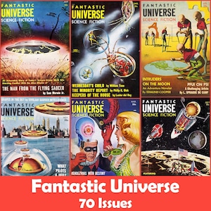 Fantastic Universe, Sci-Fi Vintage Magazine Collection, 70 Issues PDF - Digital Download