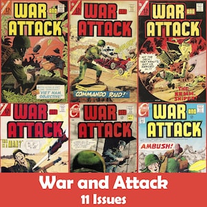 War and Attack Comics Collection, 11 Issues CBR - Digital Download