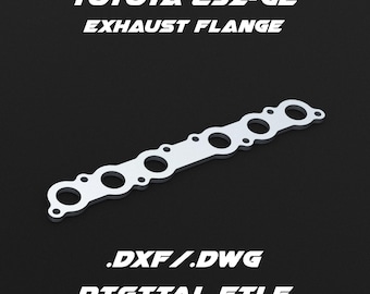 Toyota 2JZ-GE engine exhaust flange .dxf/.dwg digital file for laser cutting and custom fabrication