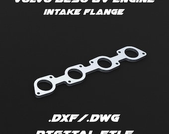 Volvo B21/B23/B230 8V engine intake flange .dxf/.dwg digital file for laser cutting and custom fabrication