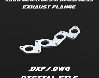 SAAB B204/B234/B205/B235 engine exhaust flange .dxf/.dwg digital file for laser cutting and custom fabrication