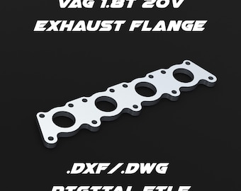 VAG 1.8T 20V engine exhaust flange .dxf/.dwg digital file for laser cutting and custom fabrication