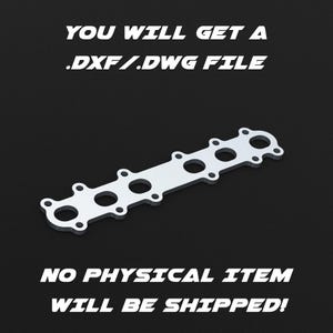 Toyota 2JZ-GTE engine exhaust flange .dxf/.dwg digital file for laser cutting and custom fabrication