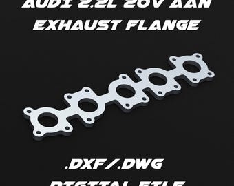 Audi 2.2L R5 20V AAN engine exhaust flange .dxf/.dwg digital file for laser cutting and custom fabrication