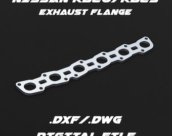 Nissan RB25 engine exhaust flange .dxf/.dwg digital file for laser cutting and custom fabrication