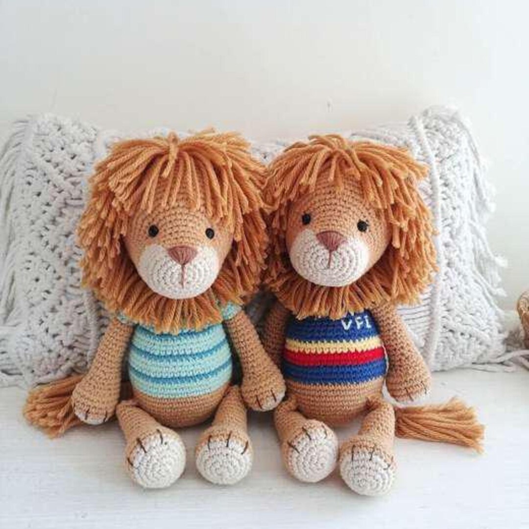 Alan the Lion Crochet Pattern | Amigurumi Lion Plush | Jungle Animal ...