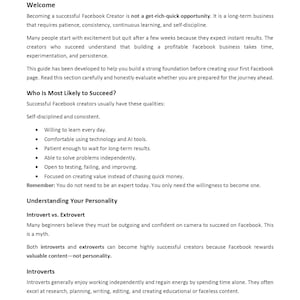 Guía para creadores de Facebook / Gana dinero con Facebook / Manual de monetización de Facebook / PDF digital / Formación para principiantes imagen 3