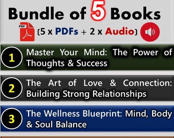 Mentalidad, superación personal, éxito, relaciones, bienestar, finanzas, liderazgo y crecimiento personal: libros electrónicos para una vida mejor / PDF + AUDIO