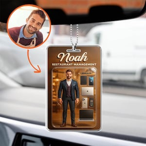 Custom Action Figure Photo, Personalized Doll Toy Box Portrait, Photo Custom Action Figure Acrylic Block, Car Ornament, Ornament