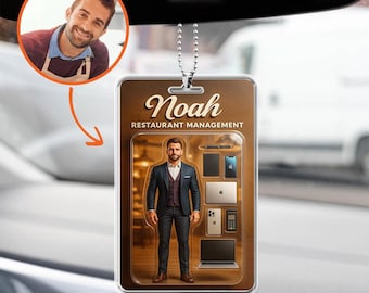 Custom Action Figure Photo, Personalized Doll Toy Box Portrait, Photo Custom Action Figure Acrylic Block, Car Ornament, Ornament