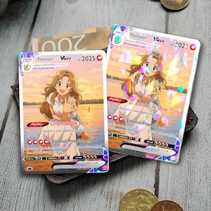 Custom Trainer Card, Custom Trading Card , Custom Illustration Card, Artist rendition, PKM Gift, Anniversary Gift, Custom Card for Couple