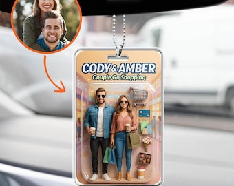Custom Action Figure for Couples, Cartoon Toy Box Art, Unique Gift for Couple, Custom Action Figure Acrylic Block, Car Ornament, Ornament