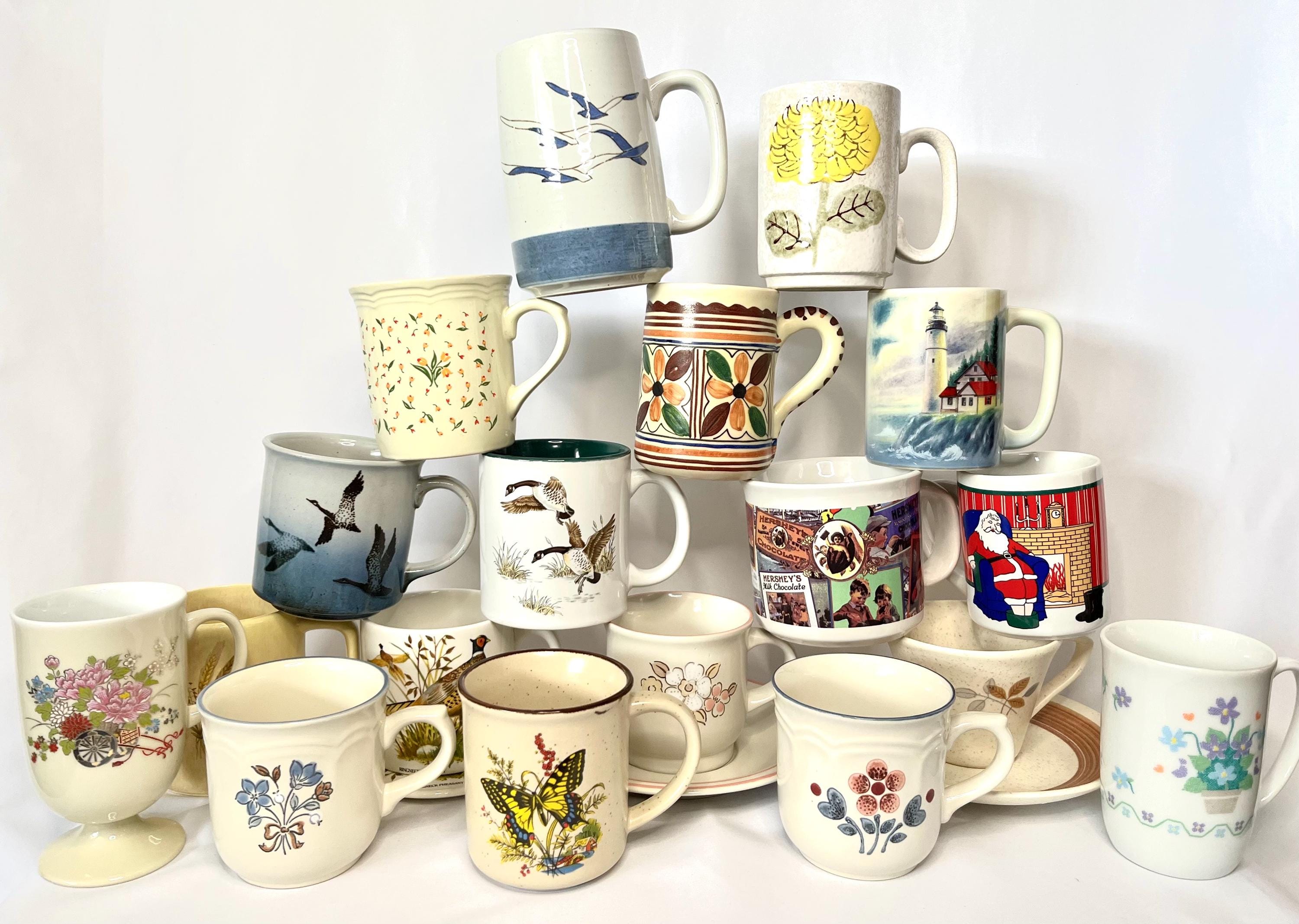 Vintage Coffee Mugs: Mix and Match Ceramic Drinkware