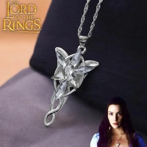 Elegante Arwen Evenstar-ketting | Kristallen hanger Elven Princess Twilight Star | Chique choker-sieraden cadeau voor vrouwen | Fantasy-accessoires