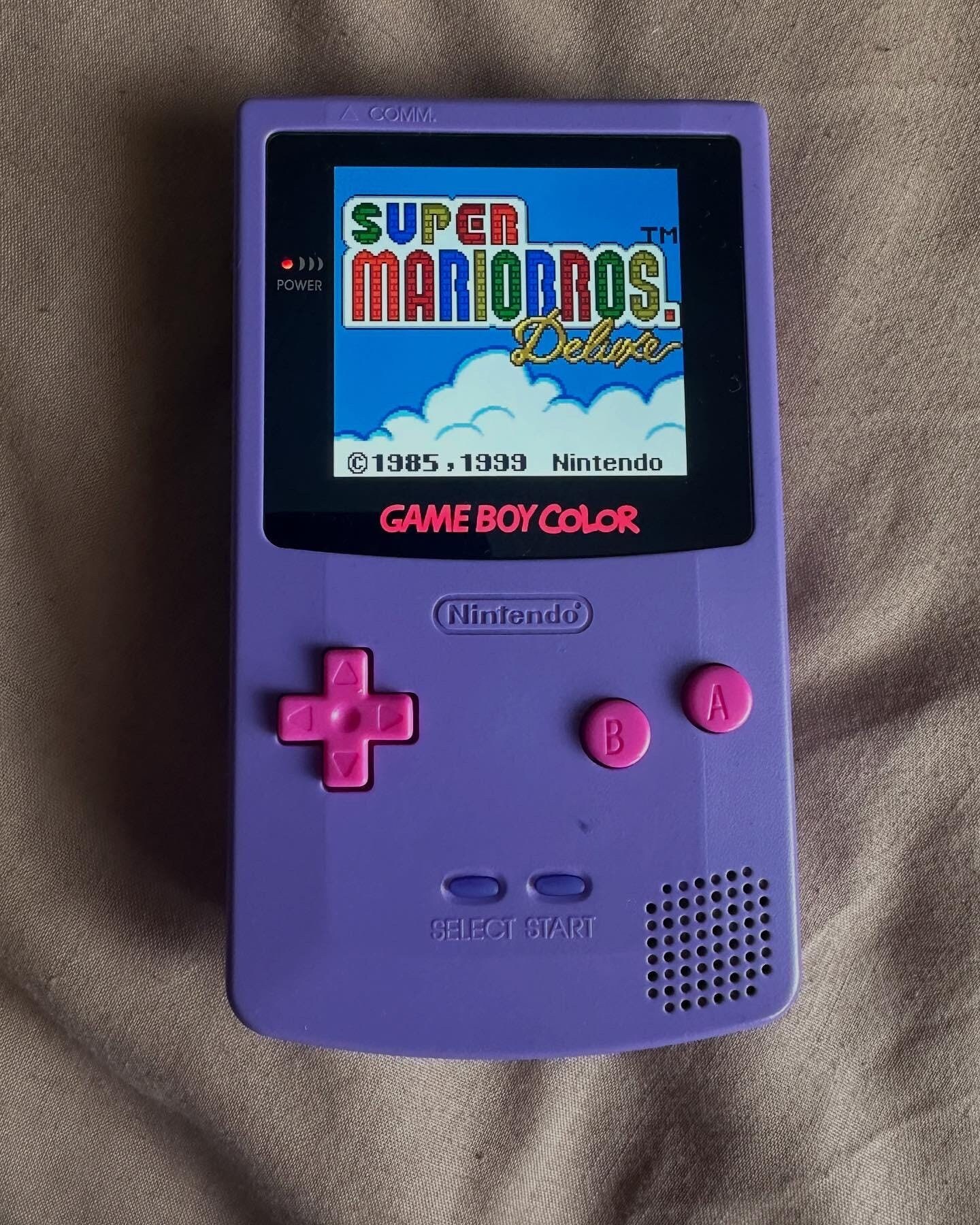 ゲームボーイカラー/パープル】Panasonicロゴ入り 電源○ 任天堂 分厚い