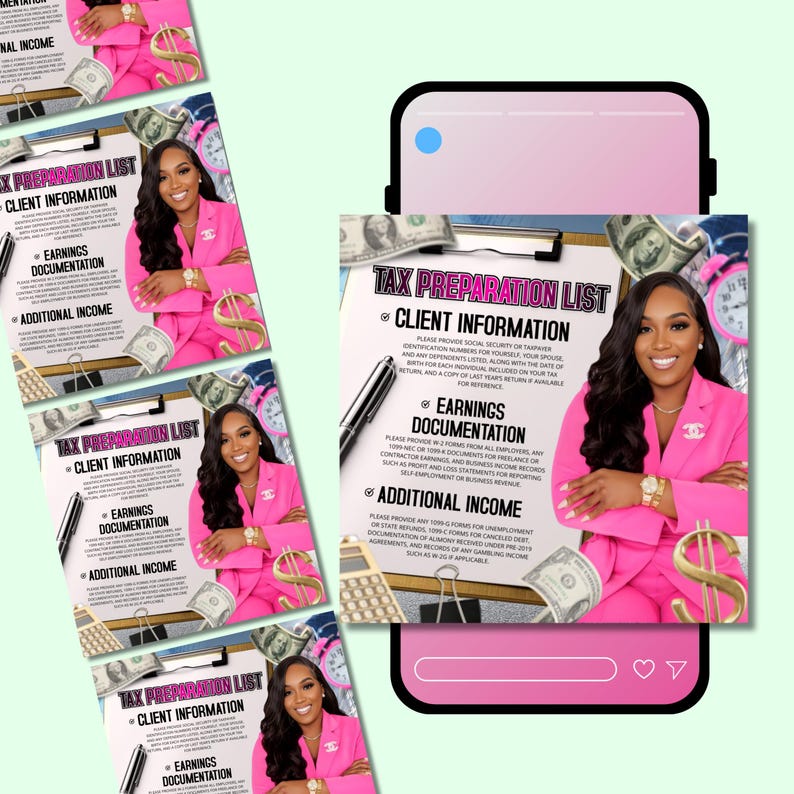 Tax Prep Service Flyer, Tax Preparation Flyer, Accounting Flyer, Tax Consultant Marketing Template, Tax Flyer for Tax Season, DIY in Canva
