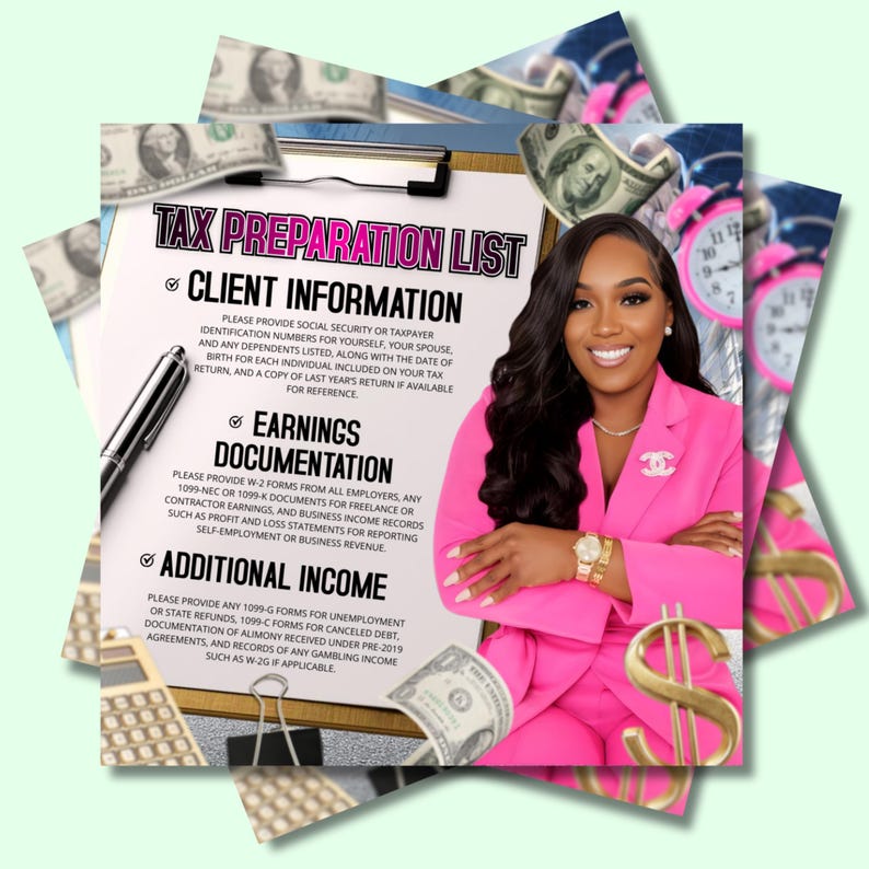 Tax Prep Service Flyer, Tax Preparation Flyer, Accounting Flyer, Tax Consultant Marketing Template, Tax Flyer for Tax Season, DIY in Canva