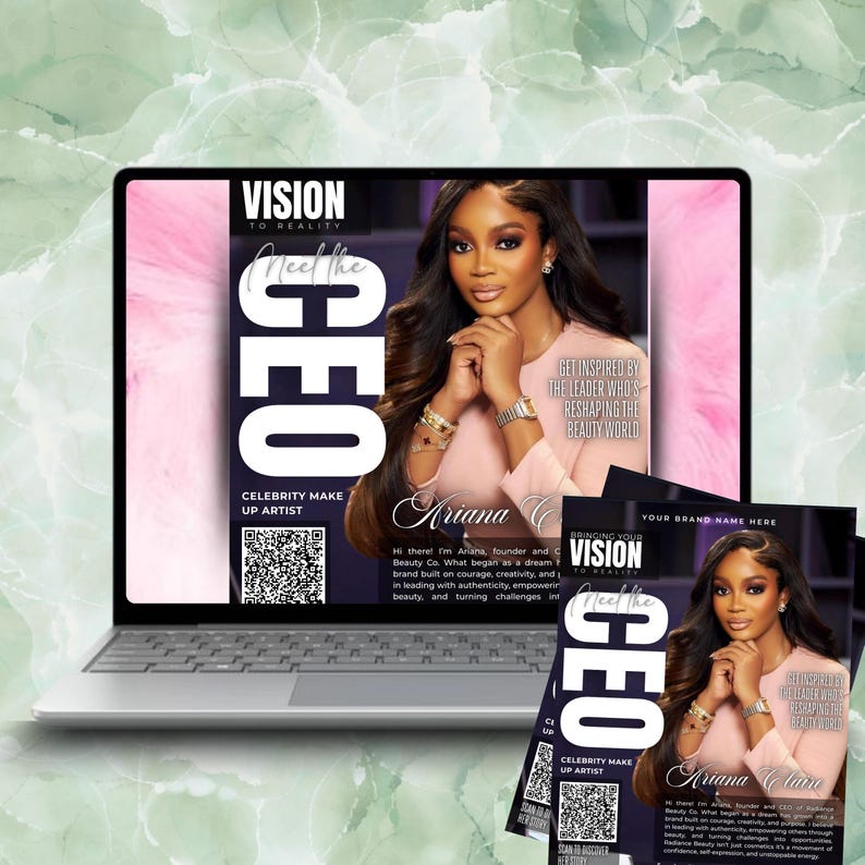 Meet the CEO Flyer, Magazine Style Canva Template, Business Owner ...