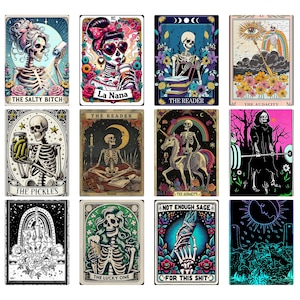 Funny Tarot cards Bundle PNG, Tarot Sublimation, Tarot card PNG, Funny tarot PNG, Snarky Skeleton, Witchy Tarot, Sarcastic, Adult Humor