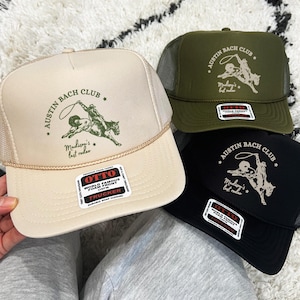 Last Rodeo Custom Bachelorette Trucker Hats Bachelorette Weekend Favor Party Favor, Matching Bach Nashville Cowgirl Theme Country Western