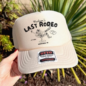 Last Rodeo Trucker Hat Custom Bachelorette Party Favor Cowgirl Western Theme Bachelorette Party Merch Nashville Bachelorette Bridesmaid