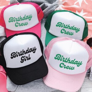 Birthday Girl Trucker Hat, Trendy Birthday Girl, Birthday Girl Gift Hat, Birthday Party Girl Crew, Trendy Gift Cap, Personalize Gift Hat
