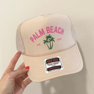 Custom Palm Beach Trucker Hats: Bachelorette Party Favors Miami Palms Group Hats