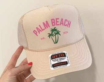 Custom Palm Beach Trucker Hats: Bachelorette Party Favors Miami Palms Group Hats