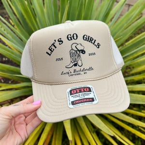 Let\'s Go Cowgirls Embroidered Mesh Trucker Hat Snapback Adjustable Cap Let main image 2